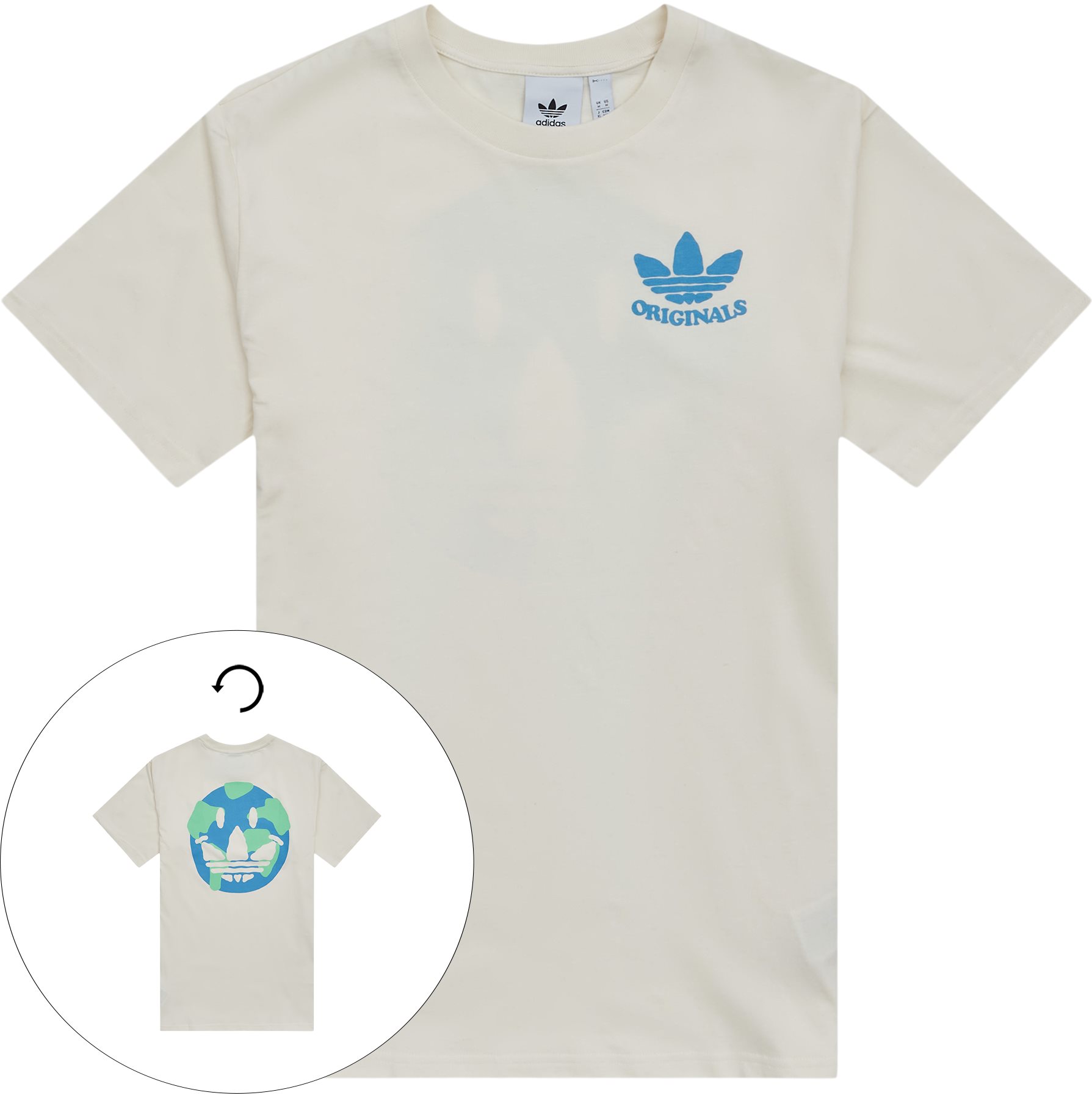 Adidas Originals T-shirts HAPPY EARTH TEE HI2962 Hvid